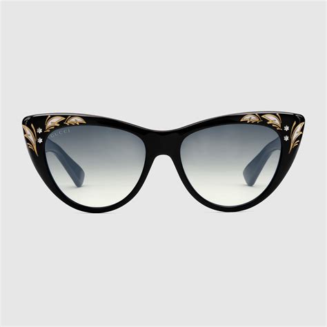 gucci rhinestone cat eye sunglasses|authentic gucci sunglasses unisex.